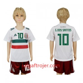 Mexico Fodboldtrøjer G.Dos Santos 10 Børn Udebanesæt VM 2018